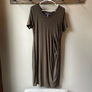 A Pea in the Pod Maternity dress. Olive green, size Large.